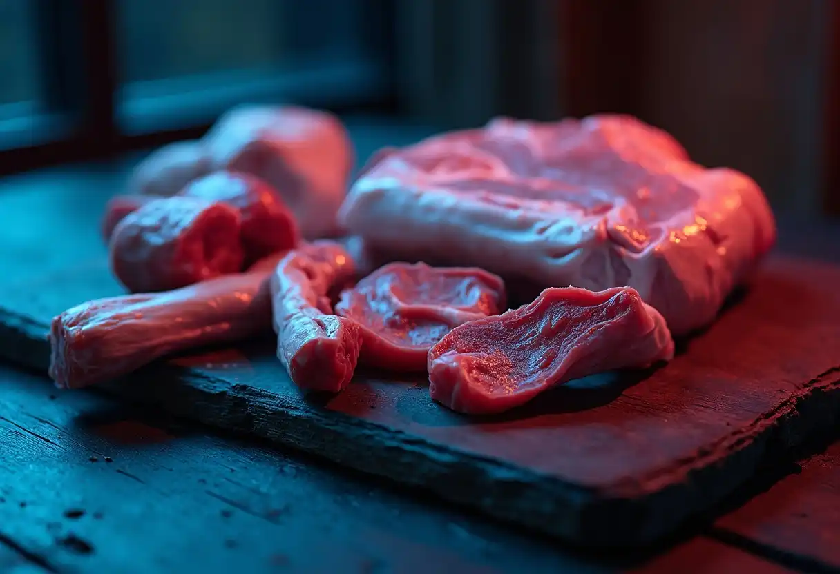 Various raw lamb cuts for hotpot
