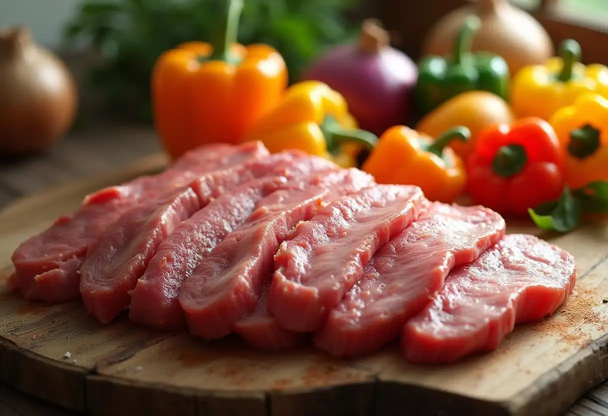 Close-up shot of raw turkey mince showing its lean texture.