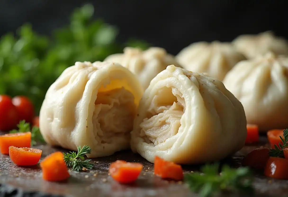 Fluffy dumpling with light interior