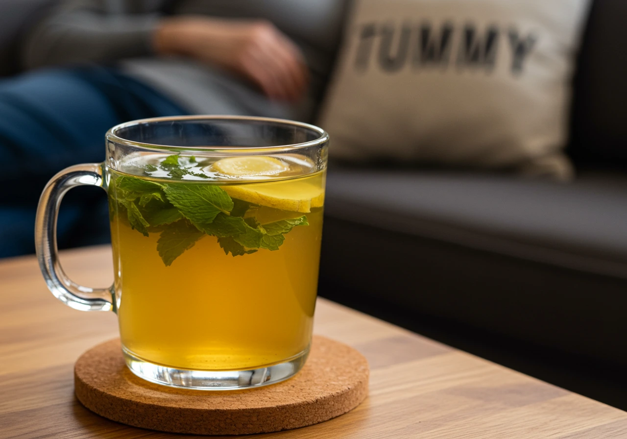 Tummy-soothing lemon balm and mint tea: offering a natural and comforting aid for "How do you make lemon balm for a flat stomach?